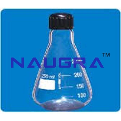 Flask Conical With Screw Cap & Liner Laboratory Equipments Supplies