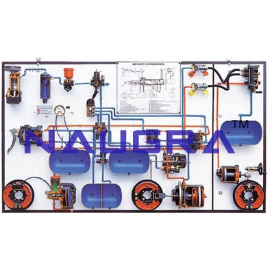 HGV Compressed Air Braking System with Double Spring Braking Unit with Chuck Device- Engineering Lab Training Systems