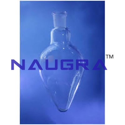 Pear Shape Single Neck Flask Laboratory Equipments Supplies