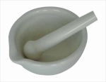 Mortar with Spout, Pestles Glazed