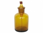 Dpopping bottle amber glass,with ground-in pipette and latex rubber nipple